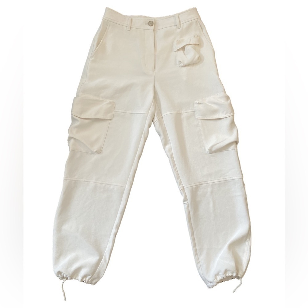 Aritzia Wilfred Project Cargo Pants Size 6 Winter White Drawstring Ankle